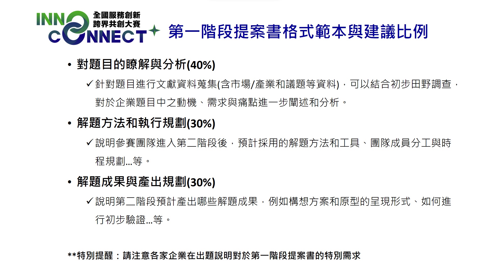 InnoConnect+2023 段第一階段提案書格式範本